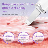 Electric Ultrasonic Skin Scrubber Vibration Face Spatula Peeling Blackhead Remover Facial Lifting Cleansing Ultrasonic Skin Care